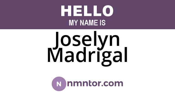 Joselyn Madrigal