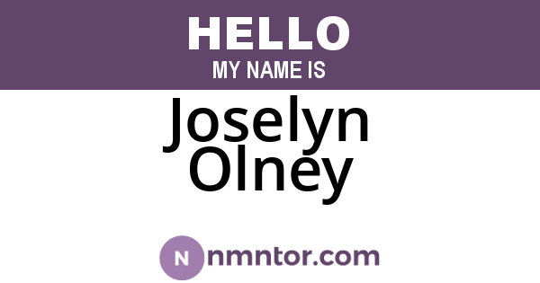 Joselyn Olney