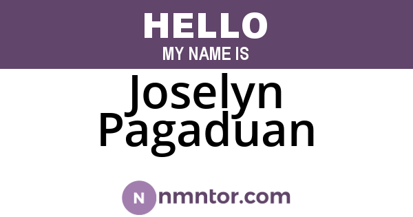 Joselyn Pagaduan