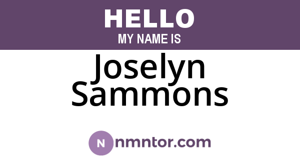Joselyn Sammons