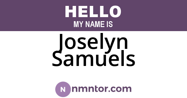 Joselyn Samuels