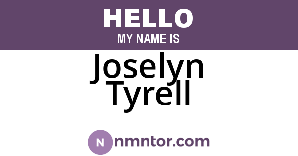 Joselyn Tyrell