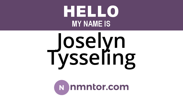 Joselyn Tysseling