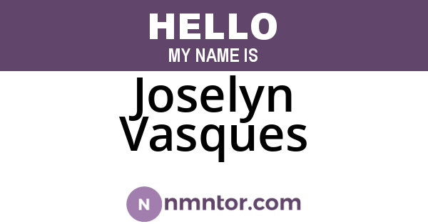 Joselyn Vasques