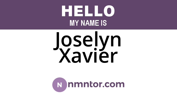 Joselyn Xavier