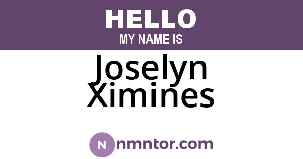 Joselyn Ximines