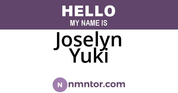 Joselyn Yuki