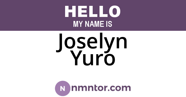 Joselyn Yuro