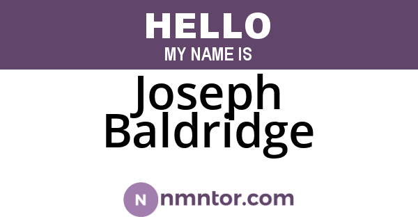 Joseph Baldridge
