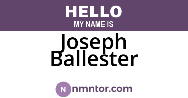 Joseph Ballester