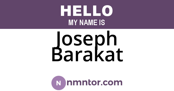 Joseph Barakat