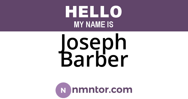 Joseph Barber