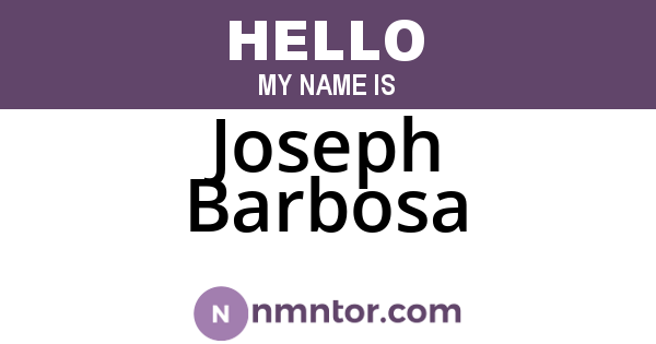 Joseph Barbosa
