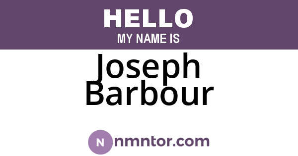Joseph Barbour