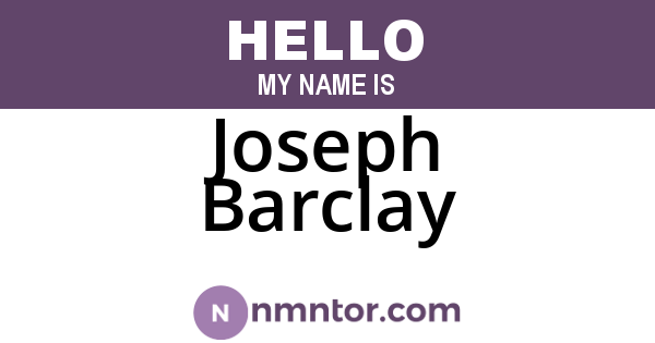 Joseph Barclay
