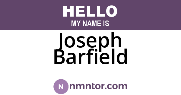 Joseph Barfield