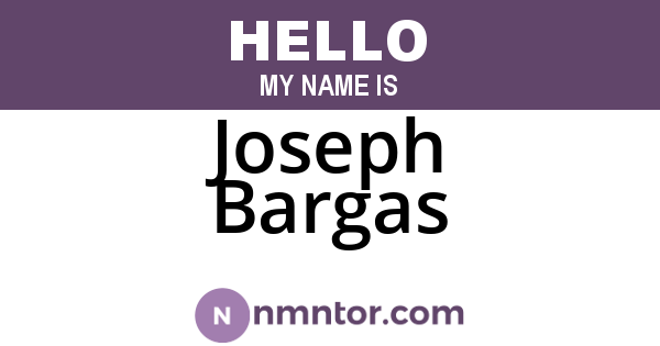 Joseph Bargas