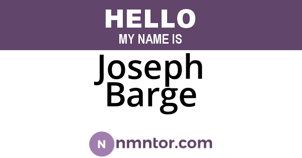 Joseph Barge
