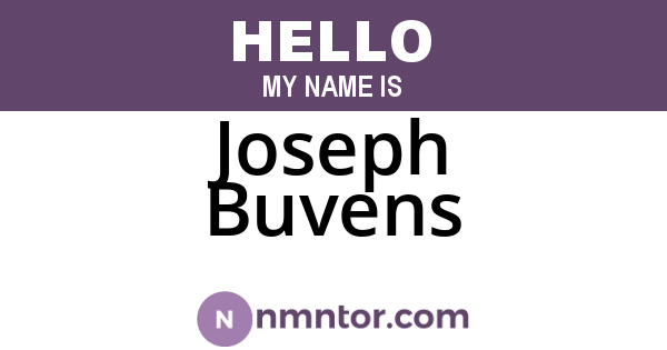 Joseph Buvens