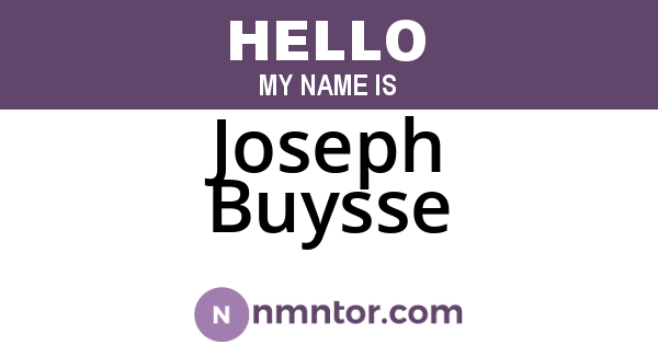 Joseph Buysse