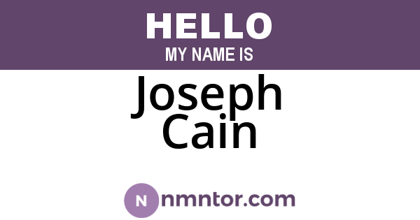 Joseph Cain