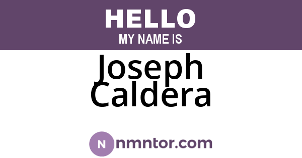 Joseph Caldera