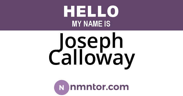 Joseph Calloway