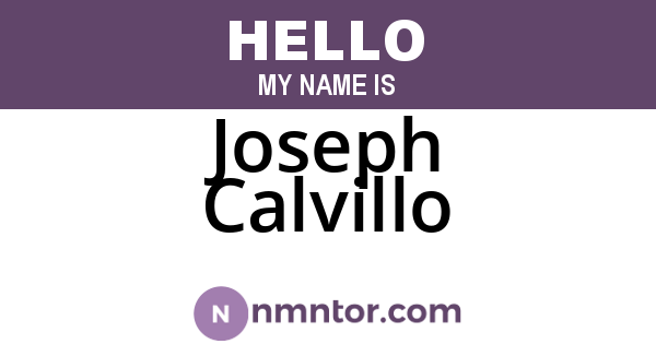 Joseph Calvillo