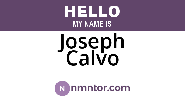 Joseph Calvo