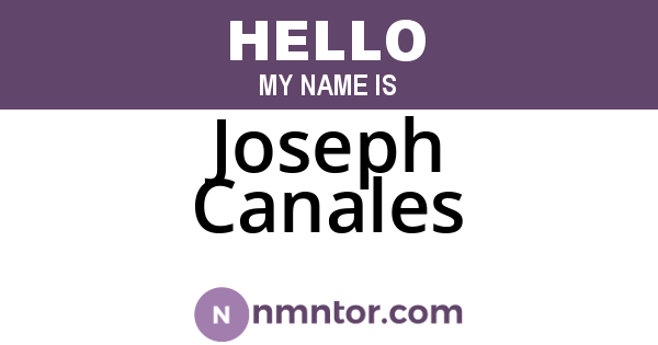 Joseph Canales