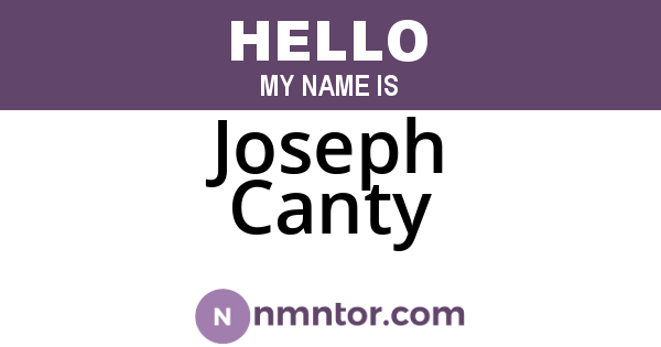 Joseph Canty