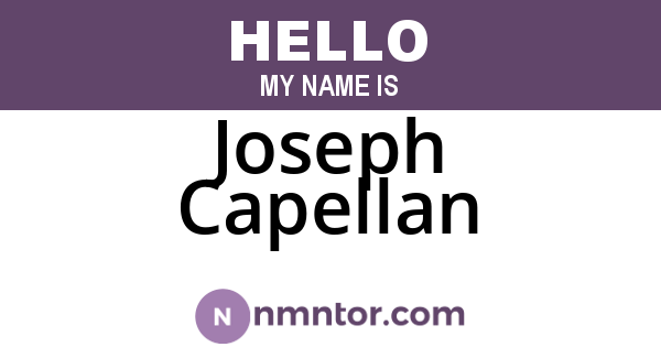 Joseph Capellan