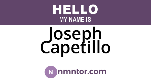 Joseph Capetillo