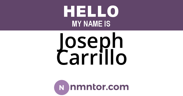 Joseph Carrillo