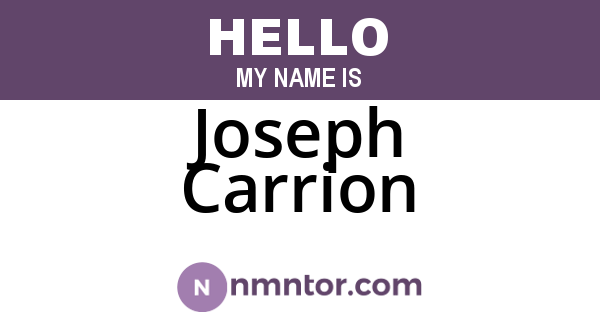 Joseph Carrion
