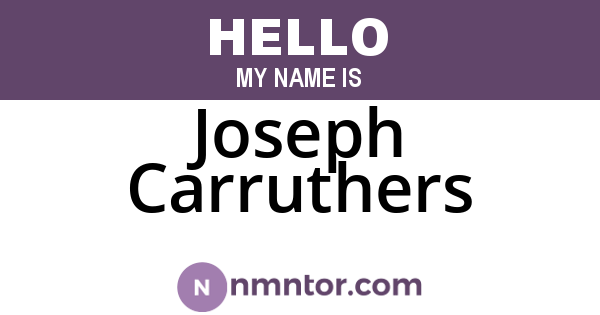 Joseph Carruthers