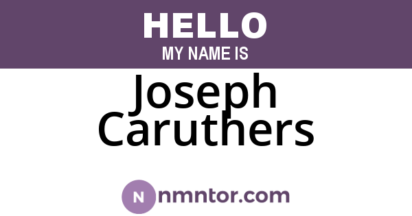 Joseph Caruthers