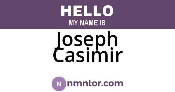 Joseph Casimir
