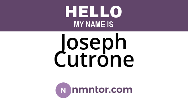 Joseph Cutrone