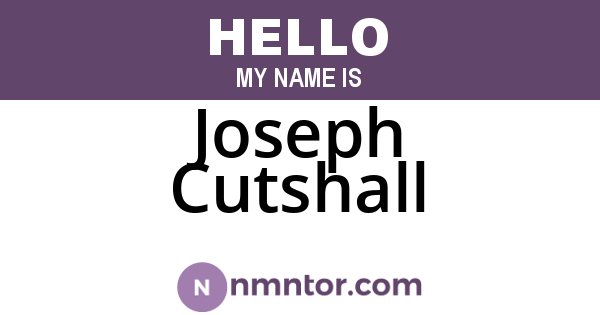 Joseph Cutshall