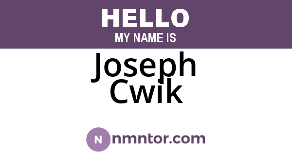 Joseph Cwik
