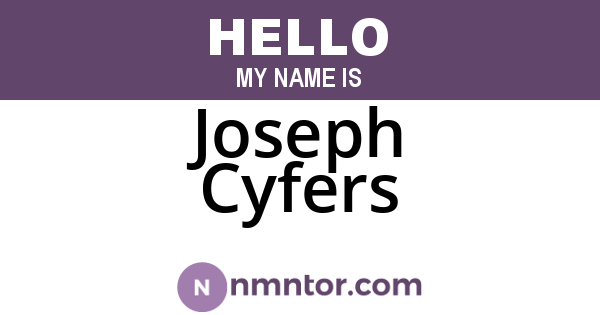 Joseph Cyfers