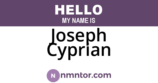 Joseph Cyprian
