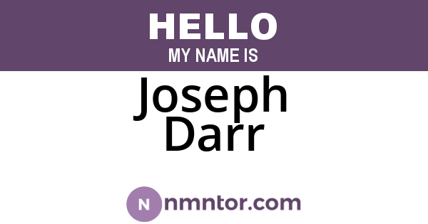 Joseph Darr
