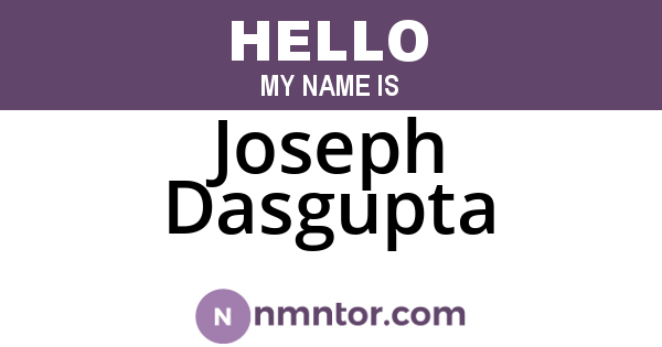 Joseph Dasgupta