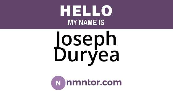 Joseph Duryea
