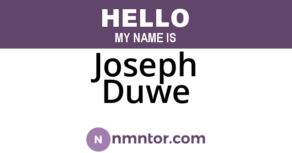 Joseph Duwe