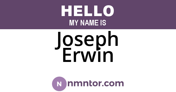 Joseph Erwin