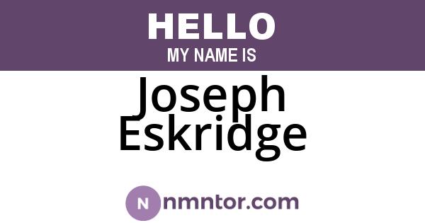 Joseph Eskridge
