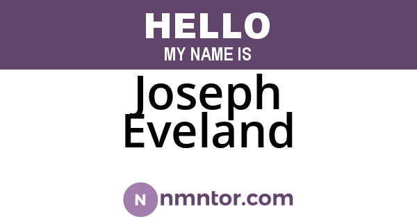 Joseph Eveland